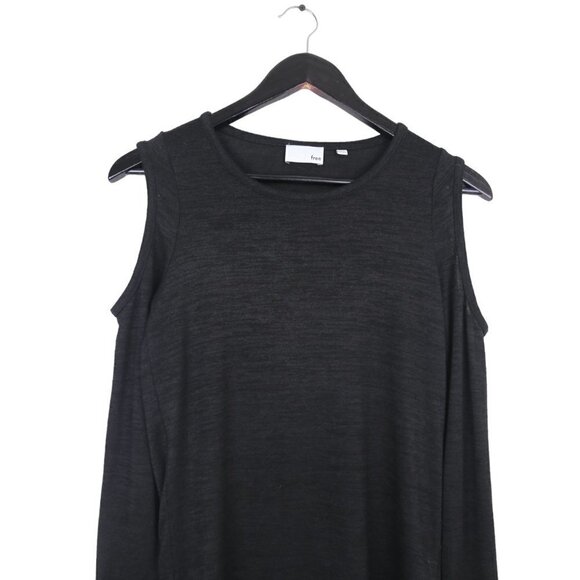 Aritzia Wilfred Free Arrington Cold Shoulder Top Black Size Medium - Picture 2 of 7